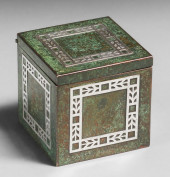 HEINTZ STERLING ON BRONZE INKW