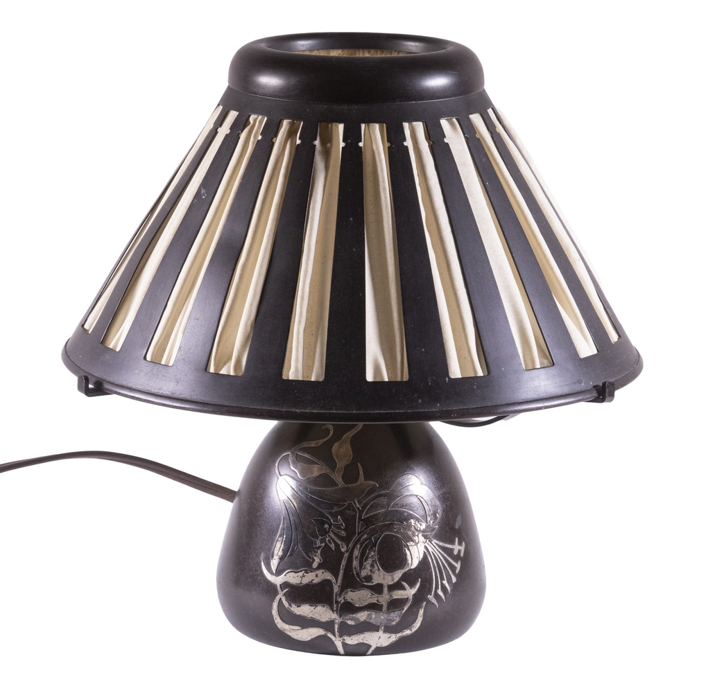 HEINTZ STERLING ON BRONZE LAMP WITH