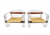 HEINZ MAIER: PAIR OF LOUNGE CH