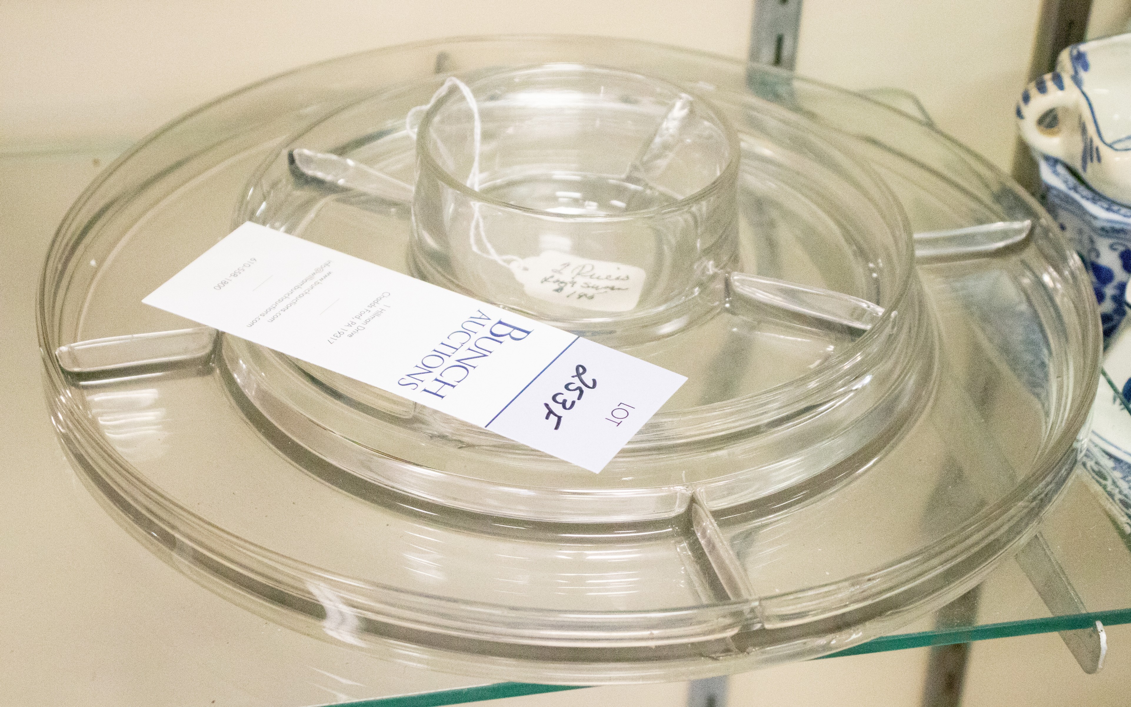 Heisey 2-part divided platter,
