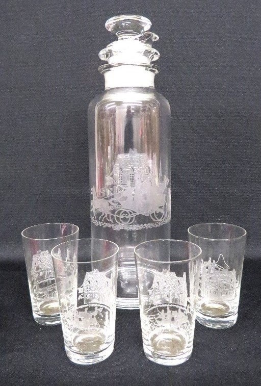 HEISEY GLASS COBEL 2QT DECO CRYSTAL