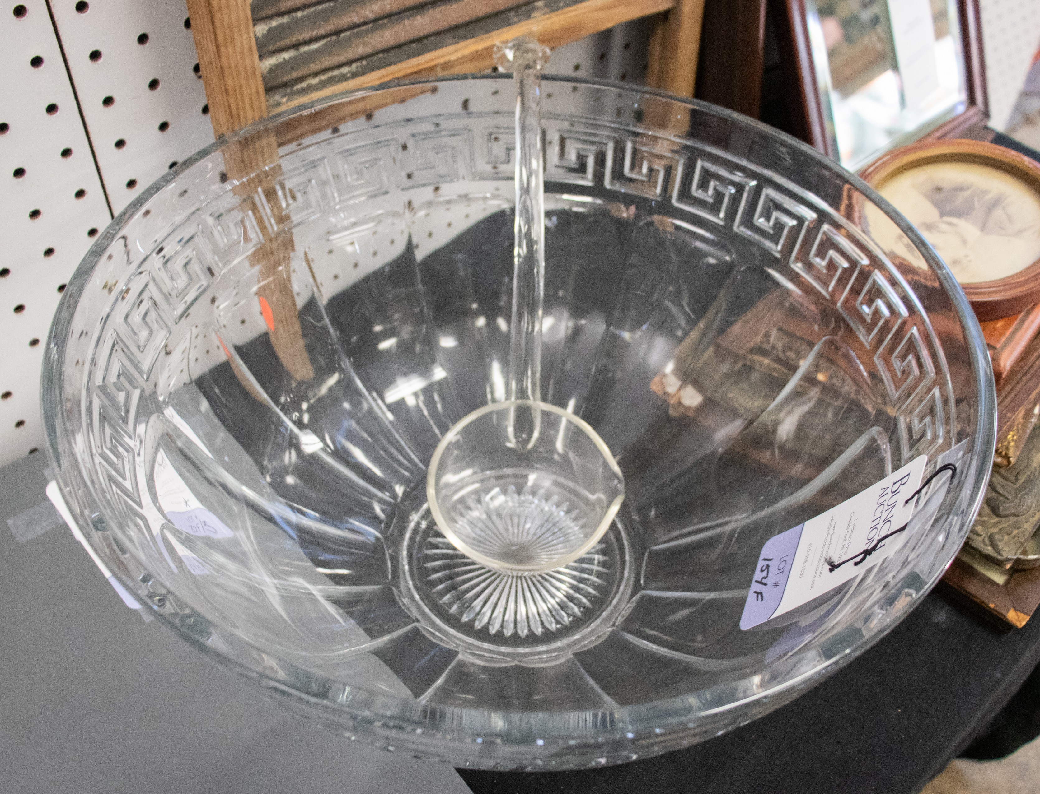 Heisey glass Greek Key punch