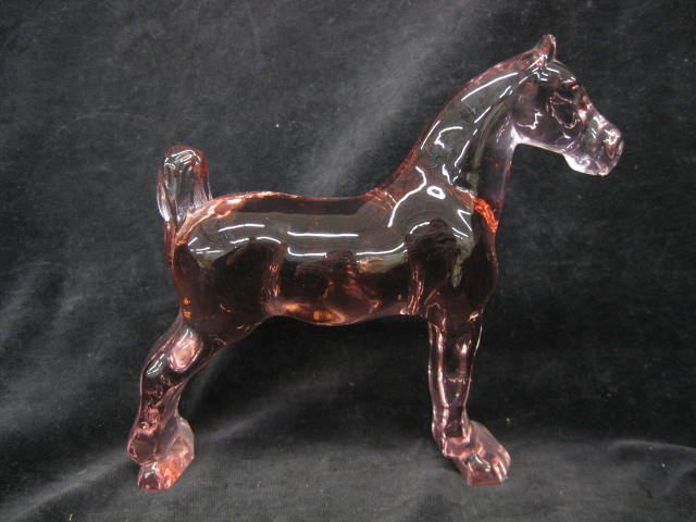 Heisey Glass Lavender Ice Horse