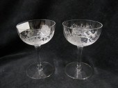 Heisey Glass ''Tally Ho'' Etch