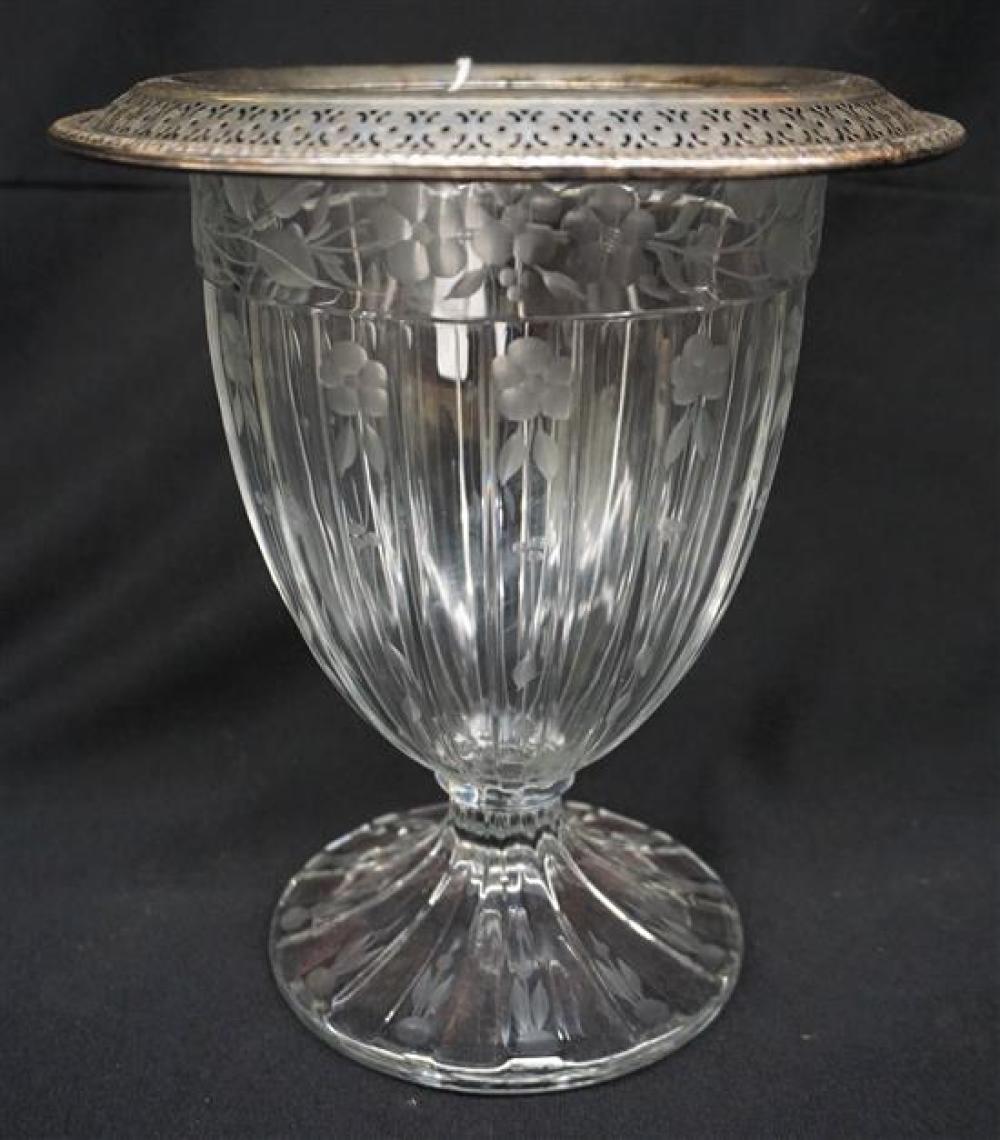 HEISEY MOLDED GLASS VASE WITH