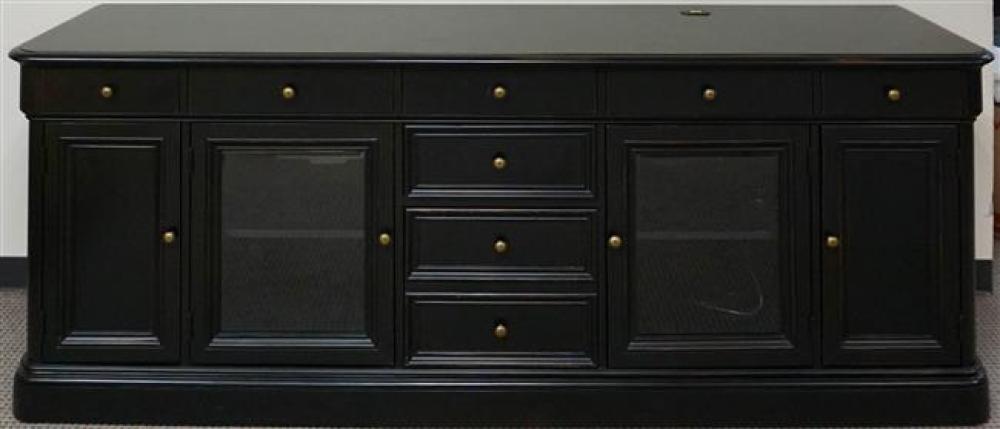 HEKMAN EBONIZED CREDENZA, H: 34-1/2