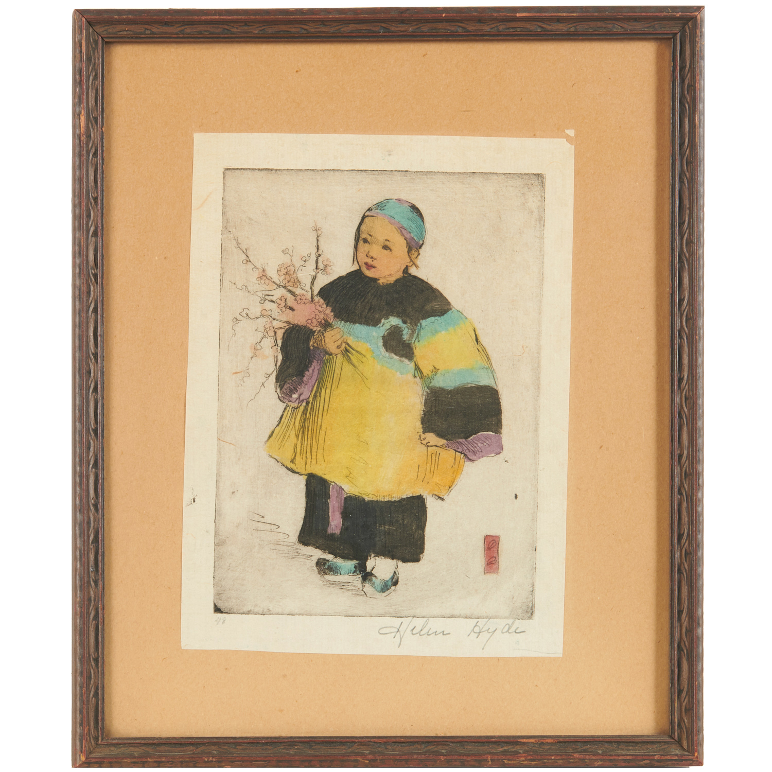 HELEN HYDE, COLOR ETCHING Helen