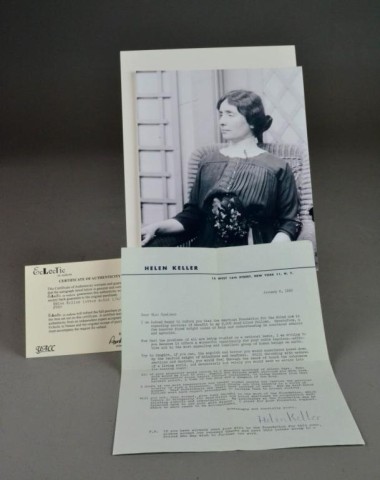 HELEN KELLER SIGNED