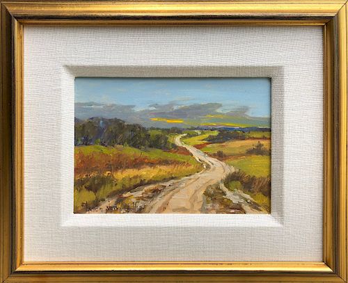 HELEN SHARP POTTER OIL ON BOARD