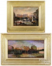 HELEN ST. CLAIR, TWO OIL ON PA