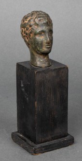 HELLENISTIC BRONZE MAN'S HEAD