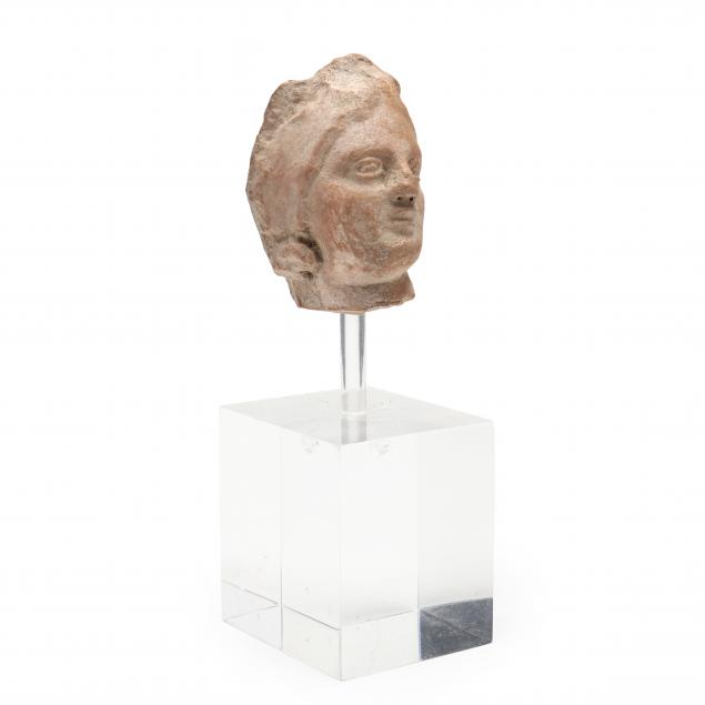HELLENISTIC TERRACOTTA HEAD FROM