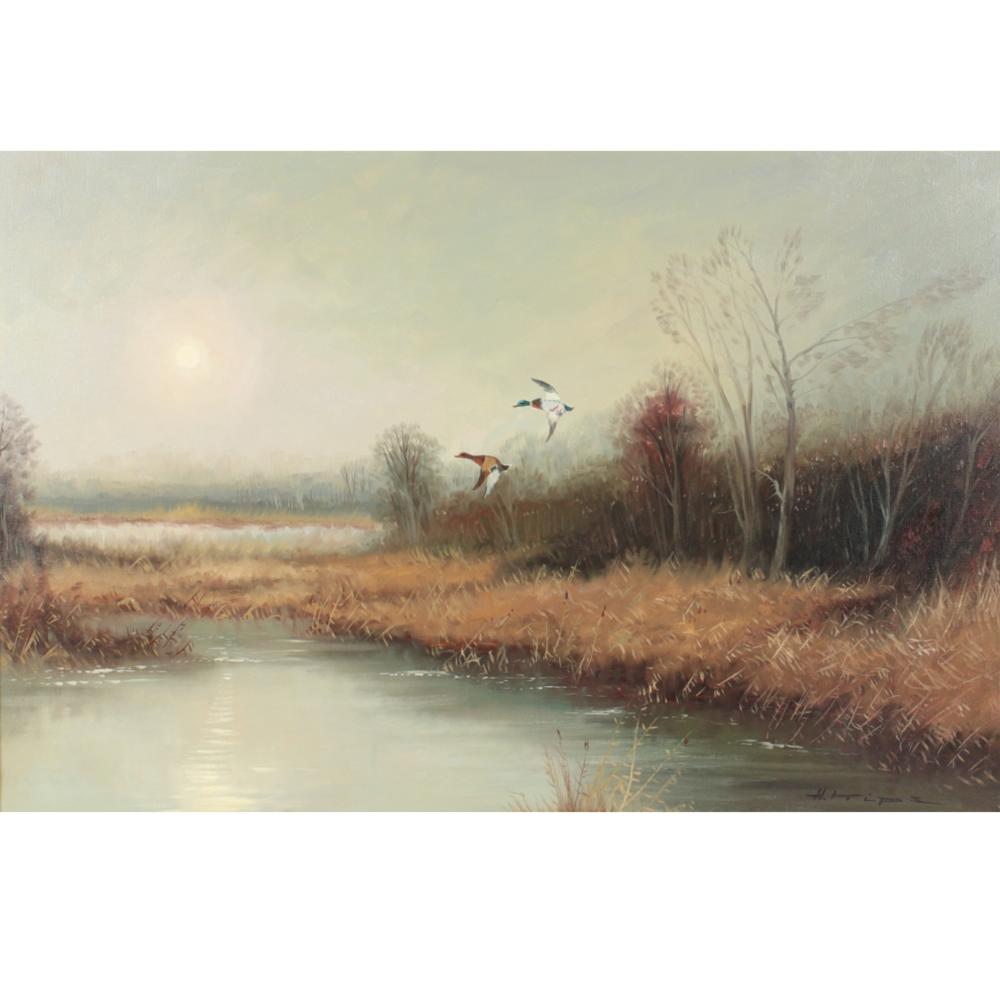 HELMUT KIPS, GERMAN (B.1937), DUCKS