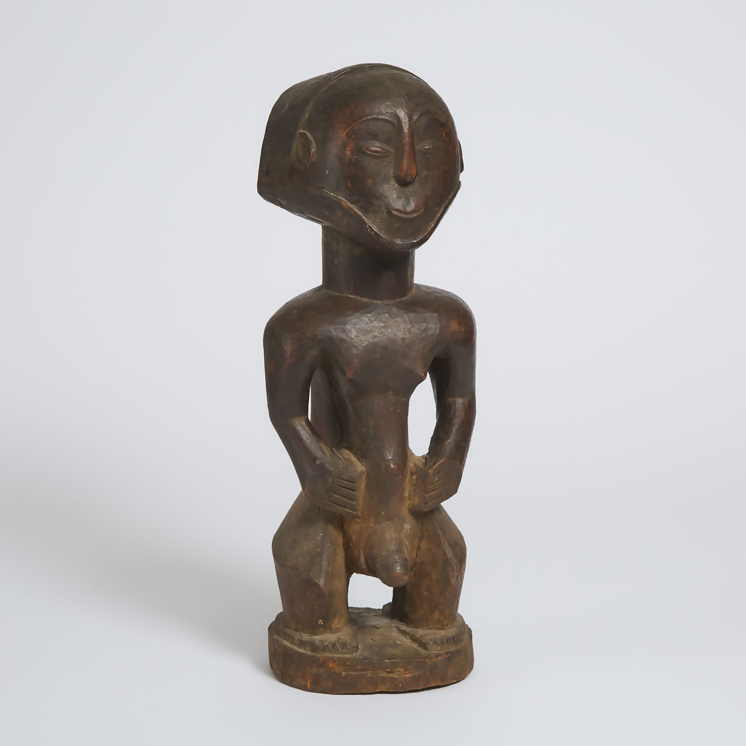 Hemba Carved Wood Male Figure,