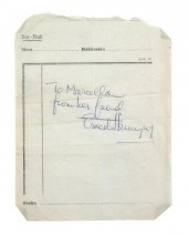 HEMINGWAY ERNEST Autograph not