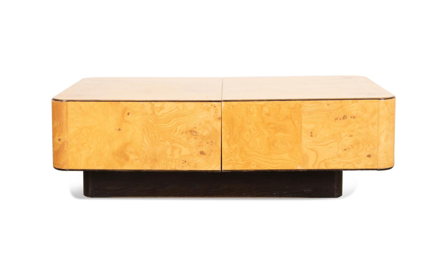 HENREDON BURLED WOOD STORAGE COFFEE