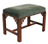 HENREDON CARVED GREEN UPHOLSTE