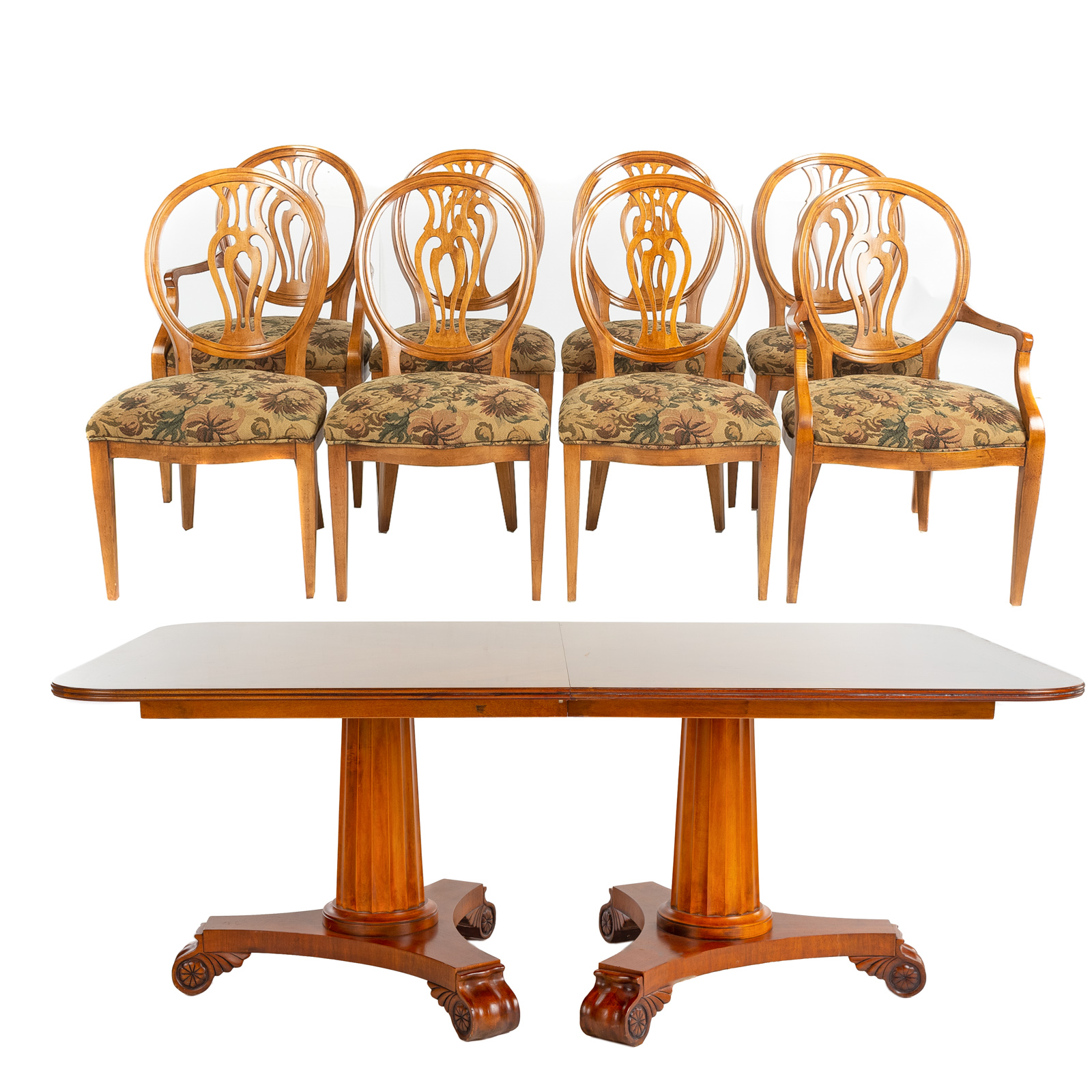 HENREDON DINING TABLE & EIGHT