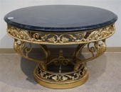 HENREDON PIERCED GILT IRON BAS