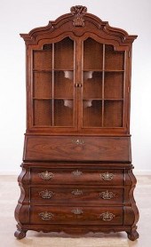 HENREDON SECRETARY/BOOKCASE OF