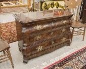 HENREDON THREE-DRAWER BOMBE CH