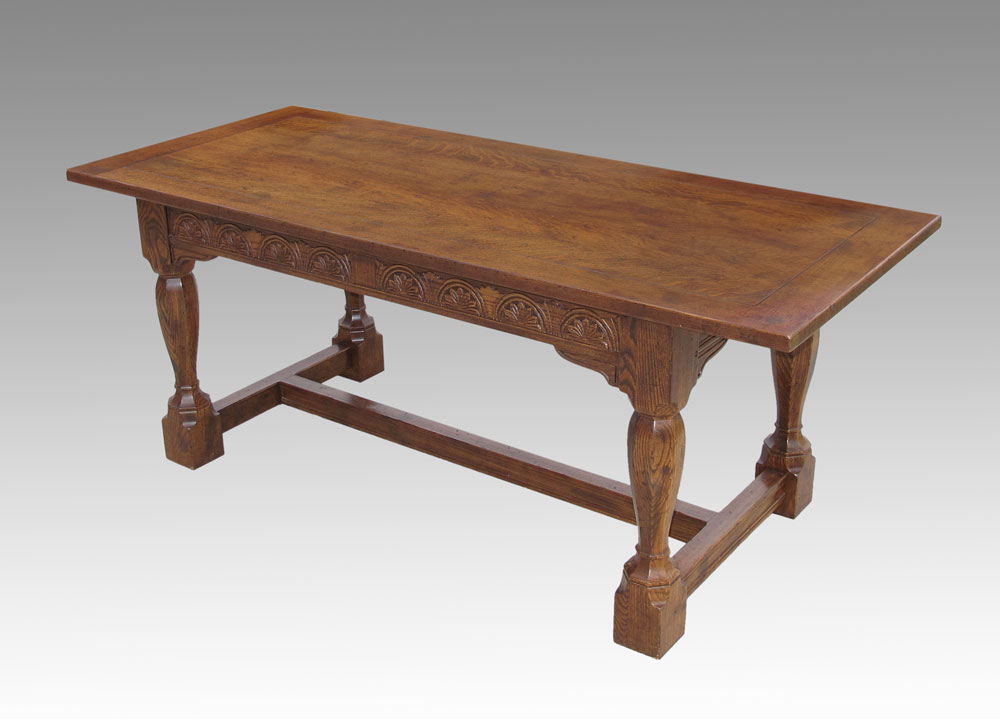HENREDON TRESTLE TABLE: Oak table