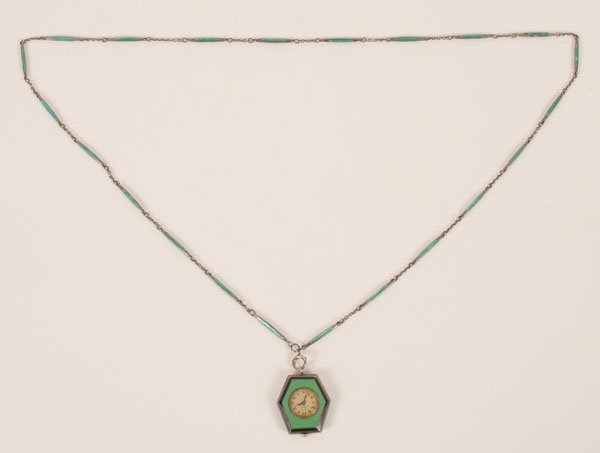 Henri Blanc Geneve enamel pendant