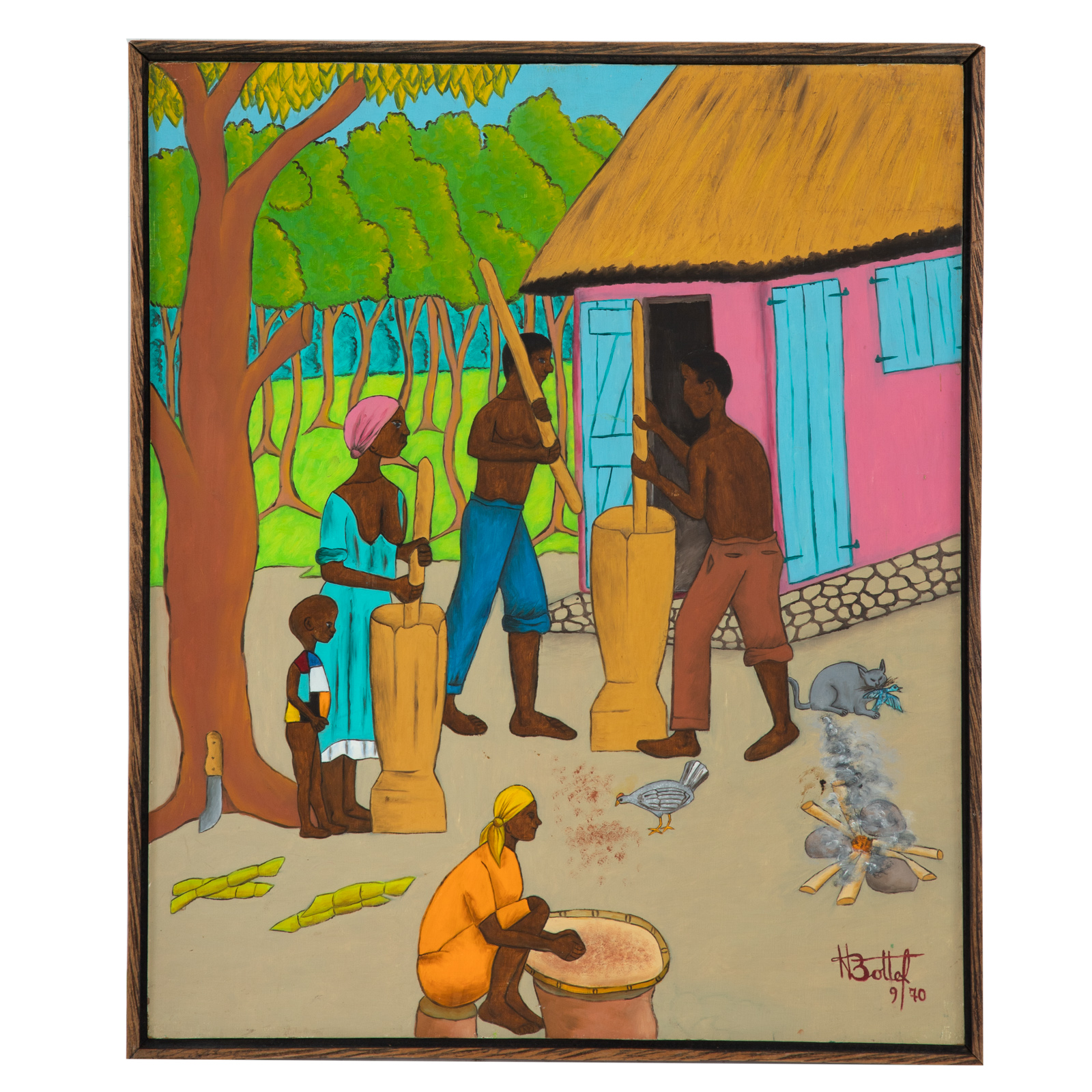 HENRI BOTTEX. VILLAGE, OIL