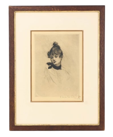 HENRI BOUTET SIGNED ENGRAVING OF