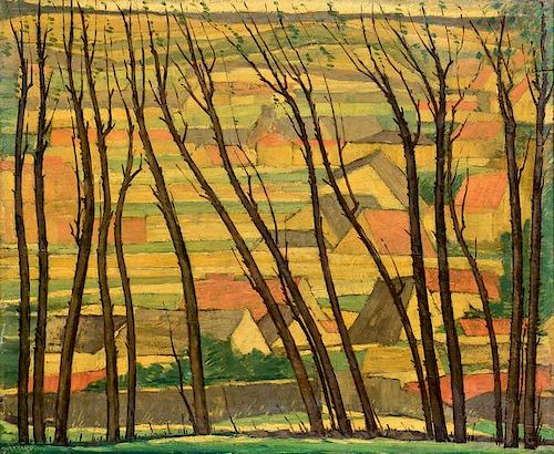HENRI BURKHARD OIL LANDSCAPE,