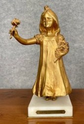 Henri Godet gilt bronze sculpt