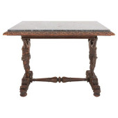 HENRI II GOTHIC STYLE CARVED O
