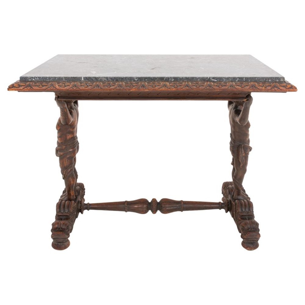 HENRI II GOTHIC STYLE CARVED OAK