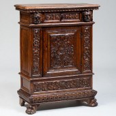 HENRI II STYLE CARVED WALNUT S