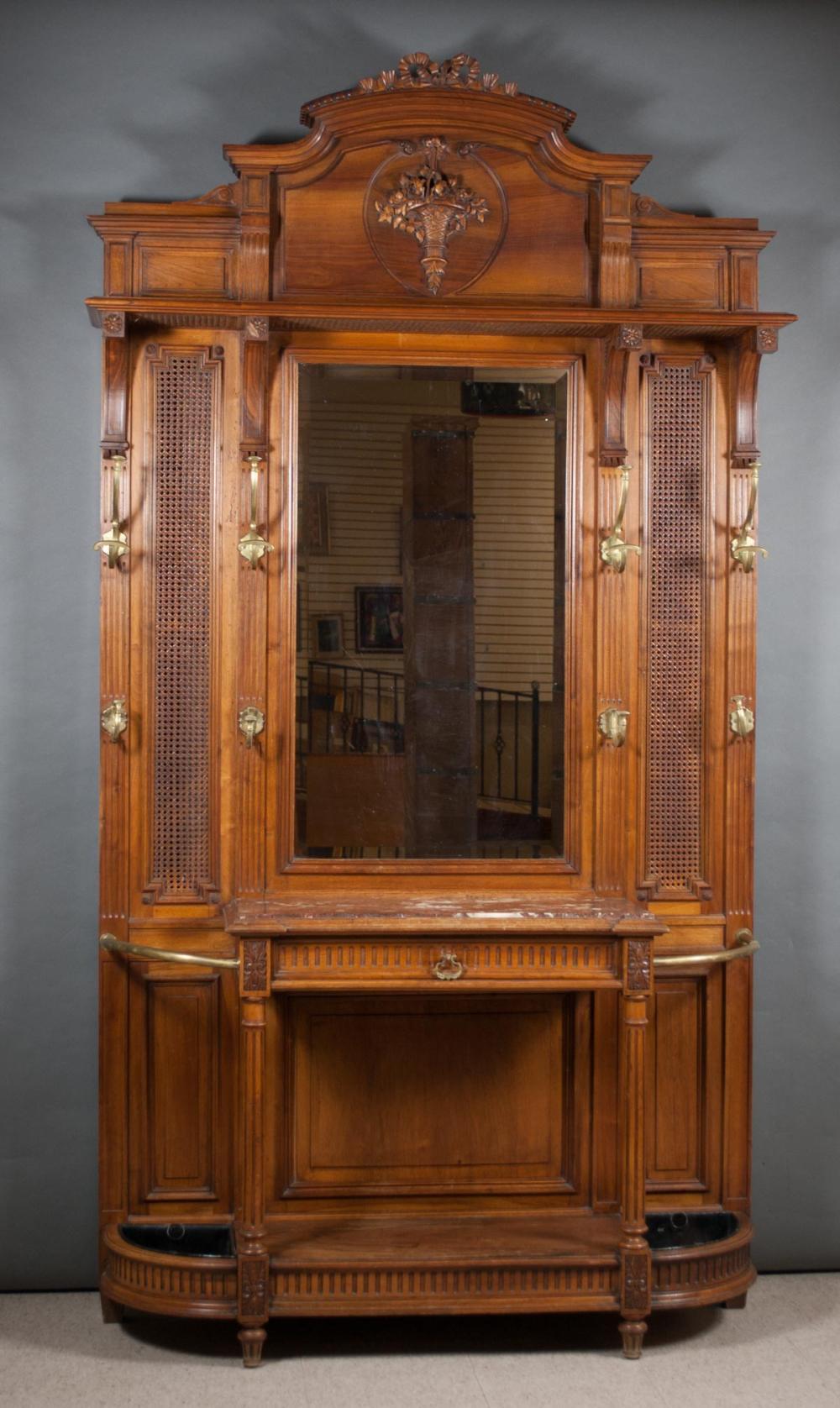 HENRI II STYLE WALNUT HALLSTAND,