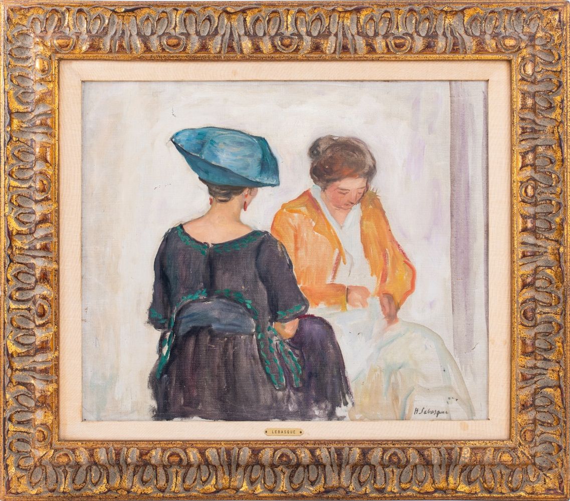HENRI LEBASQUE "DEUX FEMMES" OIL ON