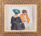 HENRI LEBASQUE "DEUX FEMMES" O