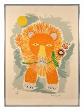 HENRI MAIK LION LITHOGRAPH PRI