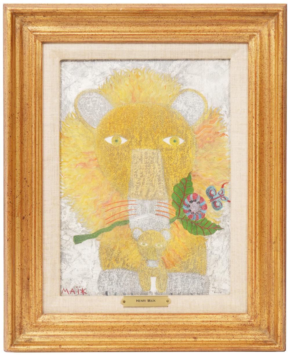 HENRI MAIK 'THE KING & HIS SON' OIL