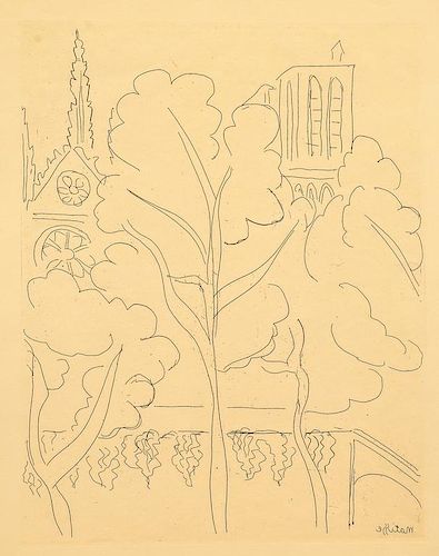 HENRI MATISSE ETCHING, NOTRE
