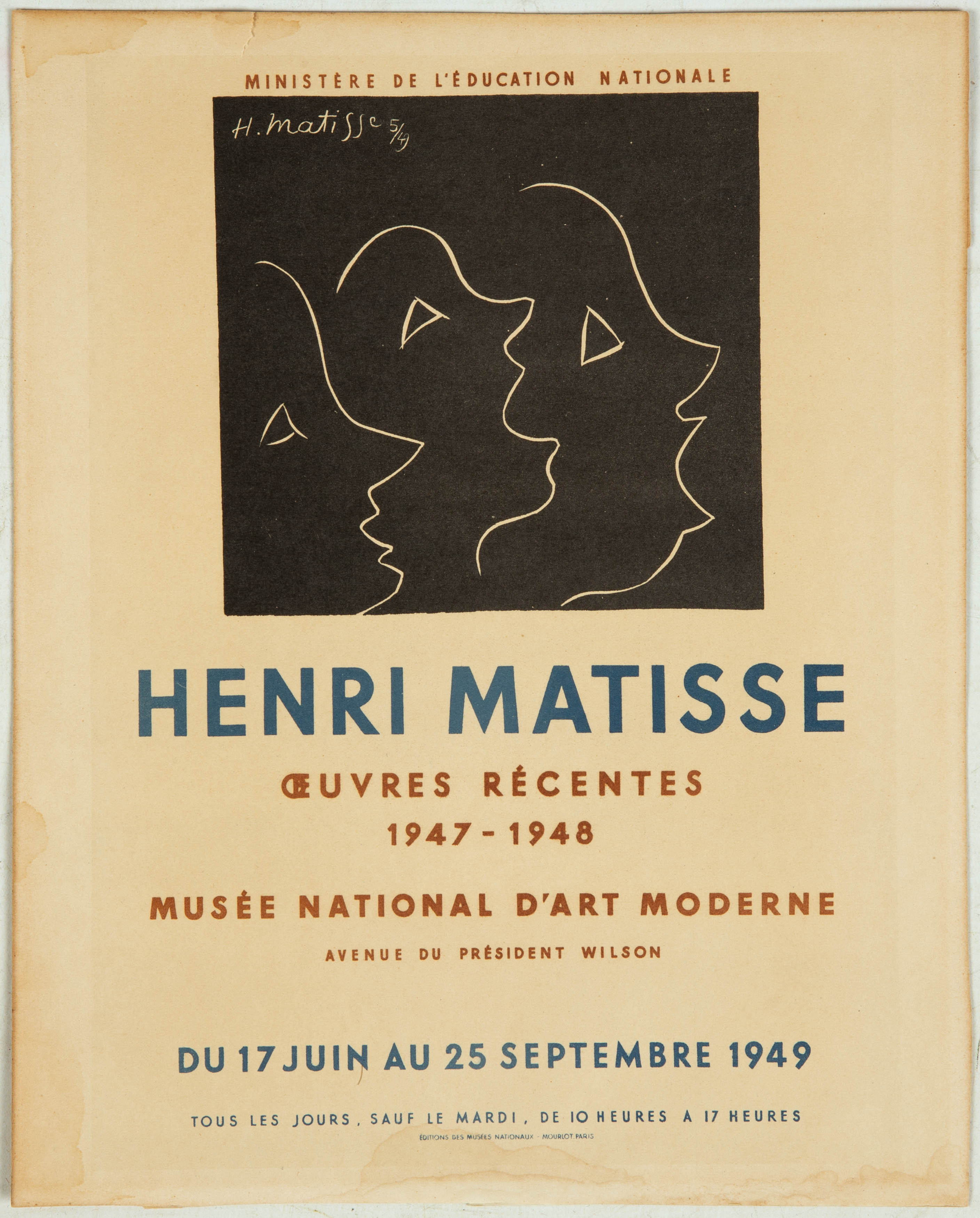 HENRI MATISSE, EXHIBITION POSTER