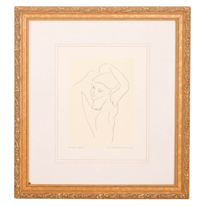 HENRI MATISSE FRAMED ENGRAVING