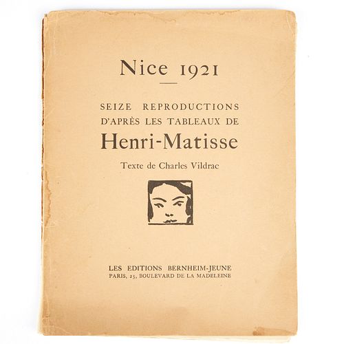 HENRI MATISSE "NICE 1921" 1922Henri