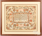HENRICH WEISS FRAKTUR BIRTH CE