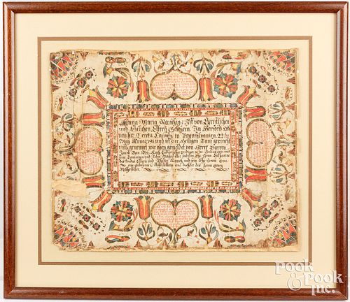 HENRICH WEISS FRAKTUR BIRTH