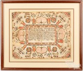 HENRICH WEISS FRAKTUR BIRTH CE