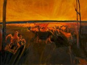 HENRIETTA BERK, OIL, SUNSET LA