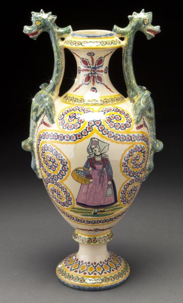 Henriot Quimper pottery ewer with