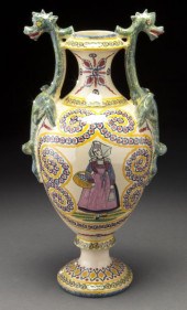 Henriot Quimper pottery ewer w