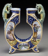 Henriot Quimper pottery horses